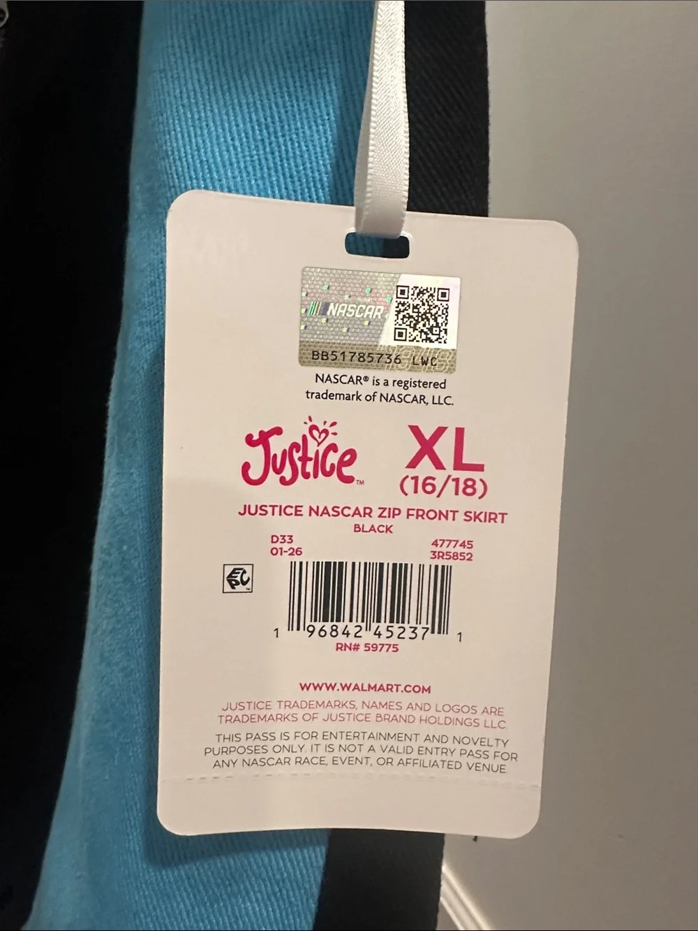 Justice/NASCAR Racing Varsity Jacket and Skirt Set
